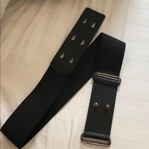 BGBG Black Leather/ Spandex Belt